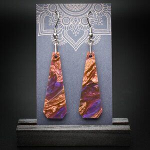 Moroccan Plum Large Polygon Earrings - Choose your favorite pair